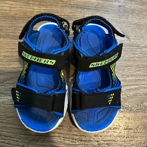 Skechers S Lights Sandals Blue/Green/Black - Toddler size 9